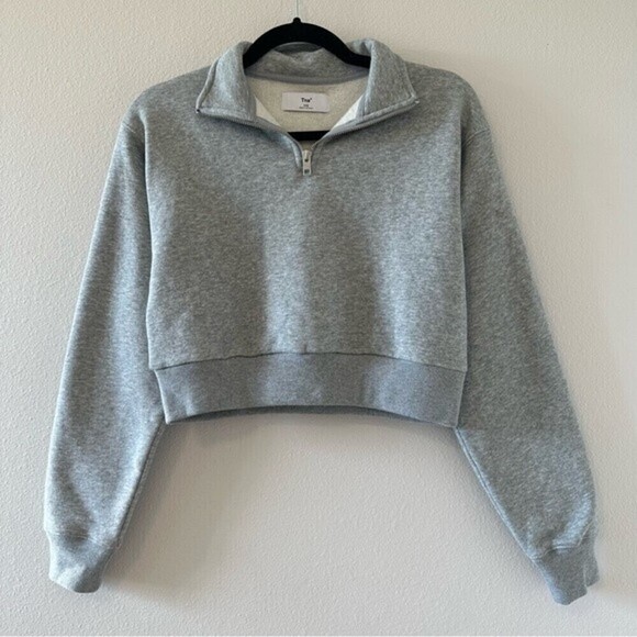 aritzia tna cozy fleece perfect 1/4 zip sweatshirt - Picture 4 of 8